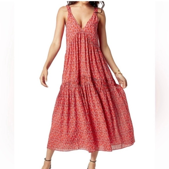 NWT Joie Tea Rose Maxi 100% Cotton Dress - Size Large - Picture 2 of 10